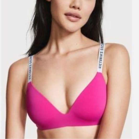Victoria's Secret Other - Victoria’s Secret 🩷2 / $35🩷 T-shirt Lightly Lined Pink Wireless Bra 32C